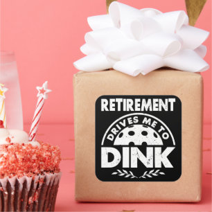 Adesivo Quadrado A Reforma Engraçada Da Pickleball Me Leva A Dink G