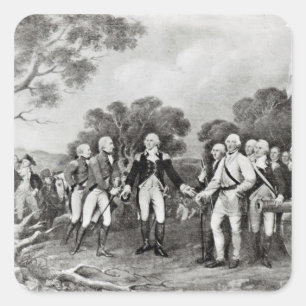 Adesivo Quadrado A rendição do general Burgoyne Saratoga