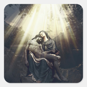 Adesivo Quadrado A ressurreição do Jesus Cristo