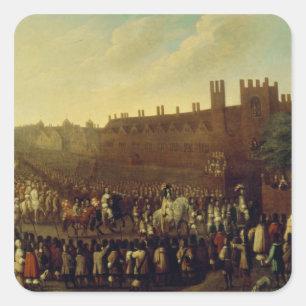Adesivo Quadrado A restauração de Charles II em Whitehall