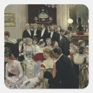 Adesivo Quadrado A reunião, c.1880