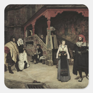 Adesivo Quadrado A reunião de Faust e de Marguerite, 1860