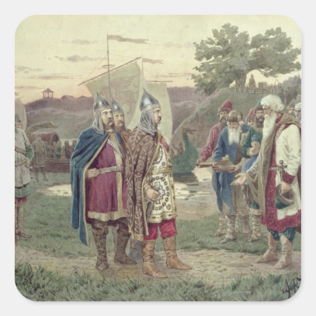 Adesivo Quadrado A reunião do Grão-Duque com as Pessoas (Frente)