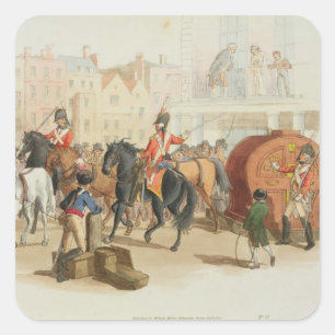 Adesivo Quadrado A roda de lotaria, gravada pelo artista, 1805 (a