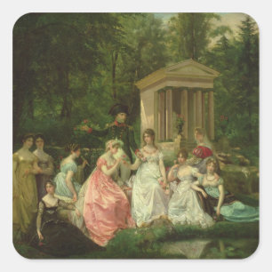 Adesivo Quadrado A Rosa de Malmaison, c.1867