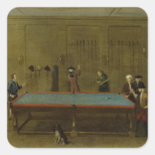 Adesivo Quadrado A sala de bilhar (óleo em canvas)