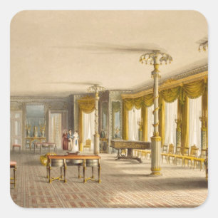 Adesivo Quadrado A sala de estar norte, ou galeria da sala da