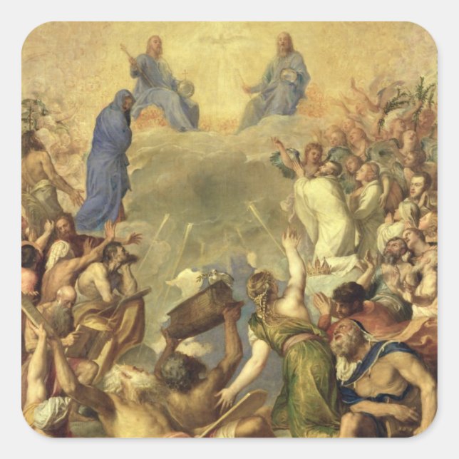 Adesivo Quadrado A Santa Trindade, 1553/54 (óleo na canvas) (Frente)