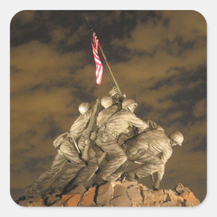 Adesivo Quadrado A segunda guerra mundial Iwo Jima Arlington