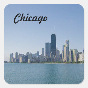 Adesivo Quadrado A Skyline de Chicago