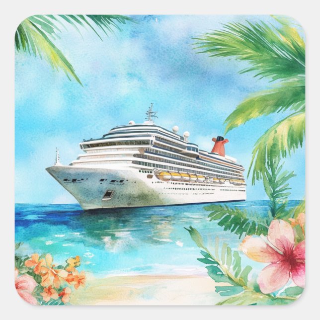 Adesivo Quadrado A Summer Cruise (Frente)