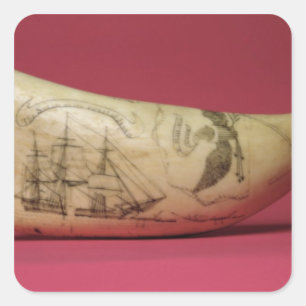 Adesivo Quadrado A Susan na costa do Scrimshaw de Japan