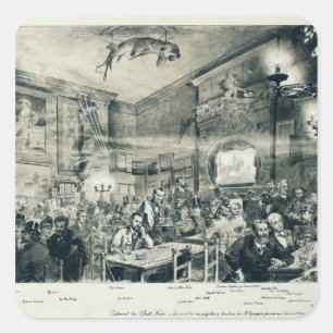 Adesivo Quadrado A taberna du Conversa Noir, 1886