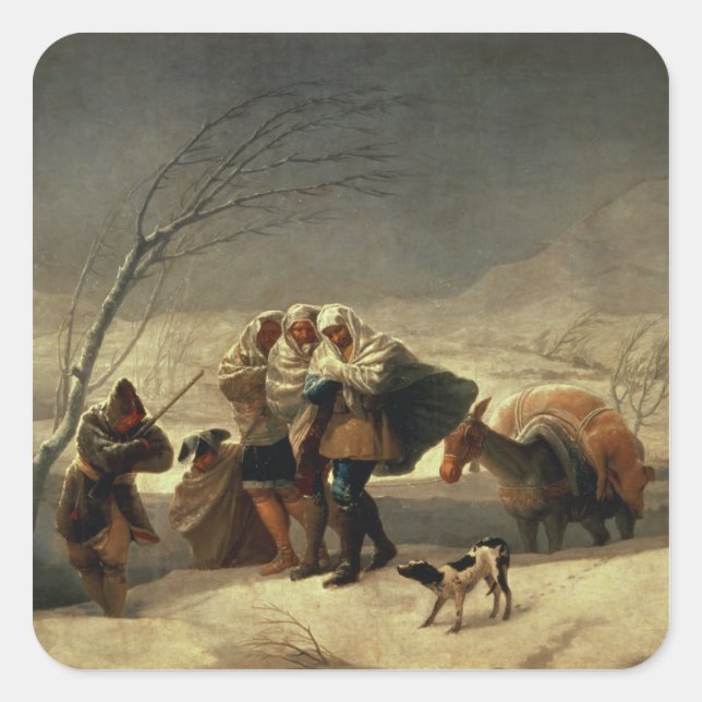 Adesivo Quadrado A tempestade de neve, 1786-87 (Frente)