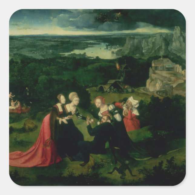 Adesivo Quadrado A tentação da Rua. (Frente)