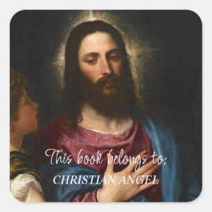 Adesivo Quadrado A tentação do Cristo, Ticiano
