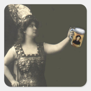 ADESIVO QUADRADO A TERRA ARRENDADA DE BRUNHILDE UMA CANECA DE