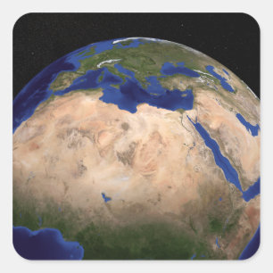 Adesivo Quadrado A terra de mármore azul 3 da próxima geração