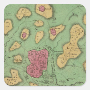 Adesivo Quadrado A Terra De Moriah Ou Jerusalém