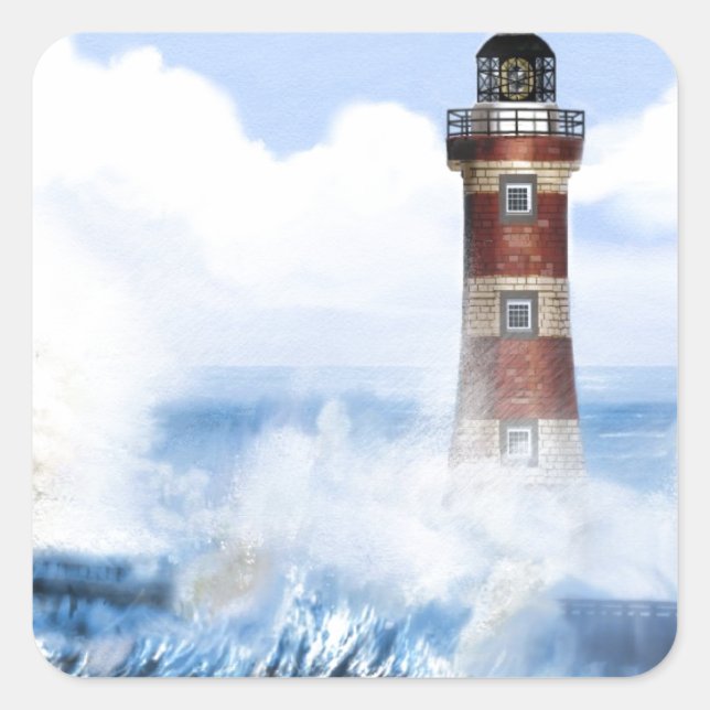 ADESIVO QUADRADO A TORRE DA CASA LUMINOSA TERMINOU. (Frente)