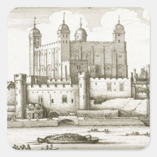 Adesivo Quadrado A torre de Londres, 1647 (gravura)