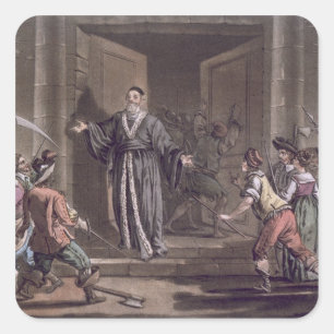 Adesivo Quadrado A toupeira de Mathieu (1584-1656) harangued pelas