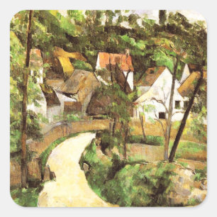 Adesivo Quadrado A Turn in the Road Paul Cezanne