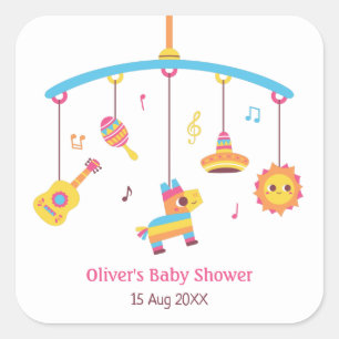 Adesivo Quadrado A ucha brinca decorações temáticos mexicanas do