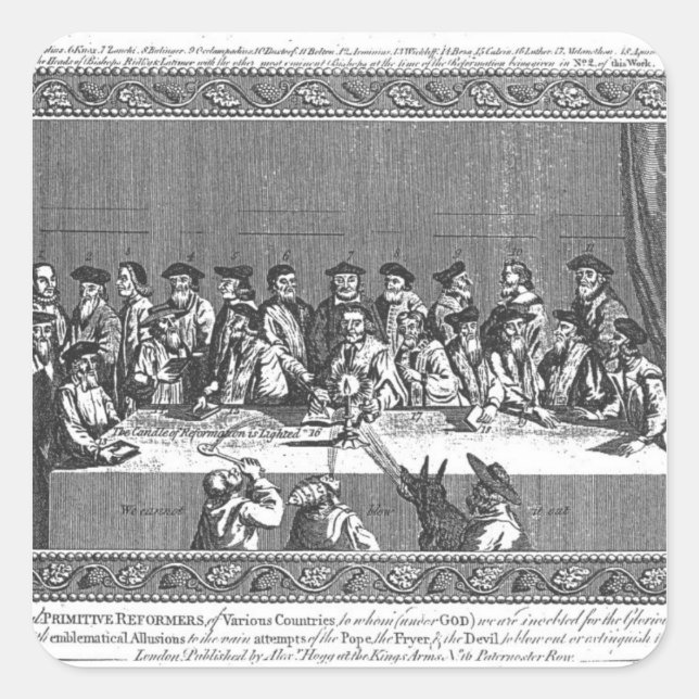 Adesivo Quadrado A Vela da Reforma é Luz' (Frente)