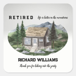 Adesivo Quadrado A vida de reforma é melhor nas montanhas caminhand