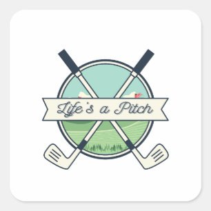 ADESIVO QUADRADO A VIDA É UM PITCH