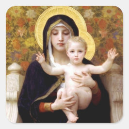 Adesivo Quadrado A Virgem dos Lírios - Vinheta de Natal