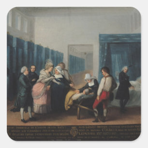 Adesivo Quadrado A visita do Monsieur e da senhora Necker