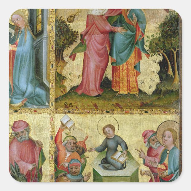 Adesivo Quadrado A visitação e a disputa com doutores (Frente)