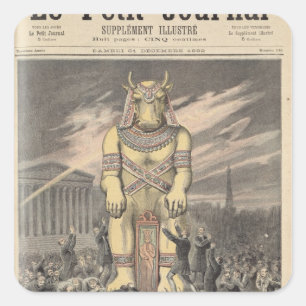 Adesivo Quadrado A vitela dourada