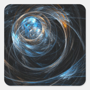 Adesivo Quadrado À volta do Abstrato da Praça de Arte Mundial