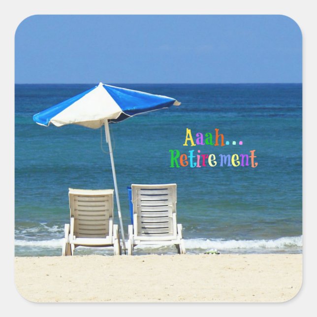 Adesivo Quadrado Aaah.aposentadoria (Frente)