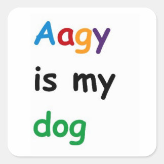 Adesivo Quadrado Aagy é meu cachorro