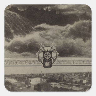 Adesivo Quadrado Abaixe quedas, Spokane