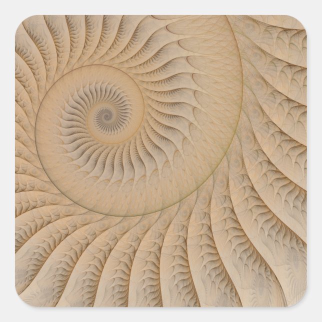 Adesivo Quadrado Abaixo do Abstrato espiral (Frente)