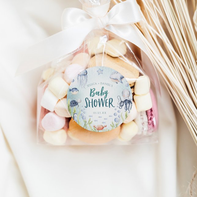 Adesivo Quadrado Abaixo dos Chás de fraldas do oceano (Criador carregado)