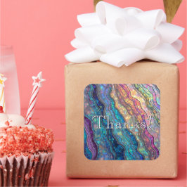 Adesivo Quadrado Abalone Colorida Ripples Personalizado