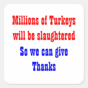Adesivo Quadrado Abate de Ação de Graças