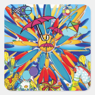 Adesivo Quadrado Abate de Verão!