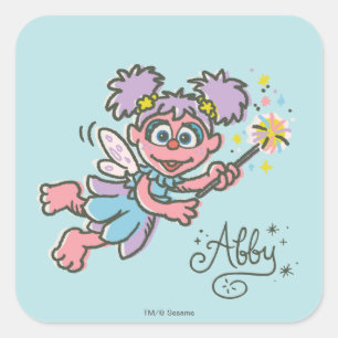 Adesivo Quadrado Abby Cadabby Voadora