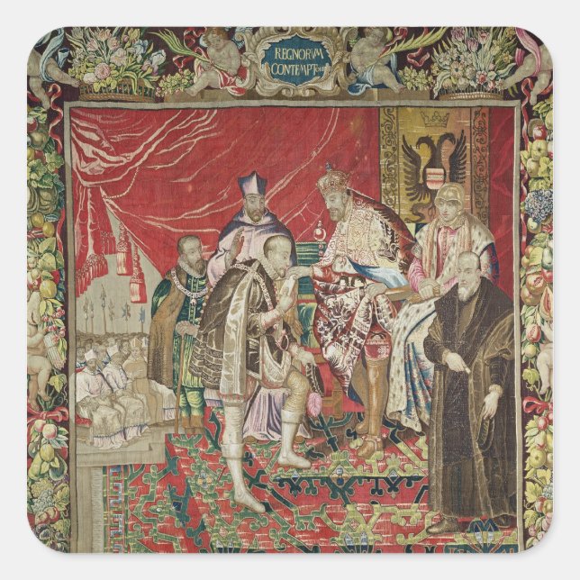 Adesivo Quadrado Abdicação de Charles V (Frente)