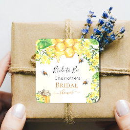 Adesivo Quadrado Abejas melíferas flores amarelas Chás de Cozinha