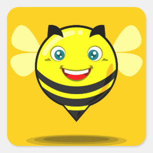 Adesivo Quadrado Abelha Bumble