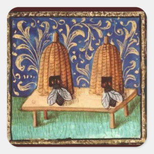 ADESIVO QUADRADO ABELHA DO MEL, APICULTOR