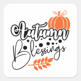 Adesivo Quadrado Abençoações do outono